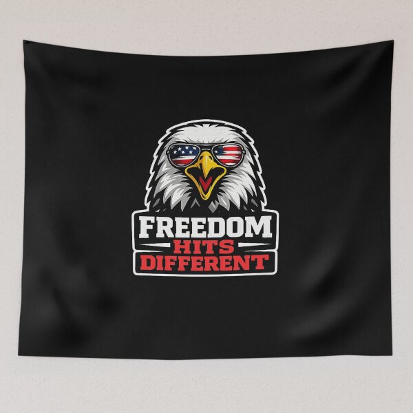 Item preview, Freedom Hits Different Eagle USA, Patriotic American Flag Sunglasses, Bold USA Pride, Independence Day Vibe designed and sold by VibeOffline Studio.