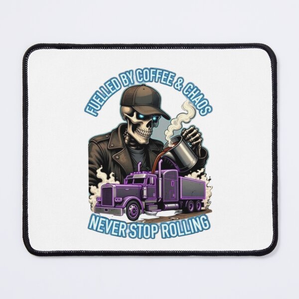 Item preview, „Fuelled by Coffee & Chaos – Never Stop Rolling“ designed and sold by NoriudaR.