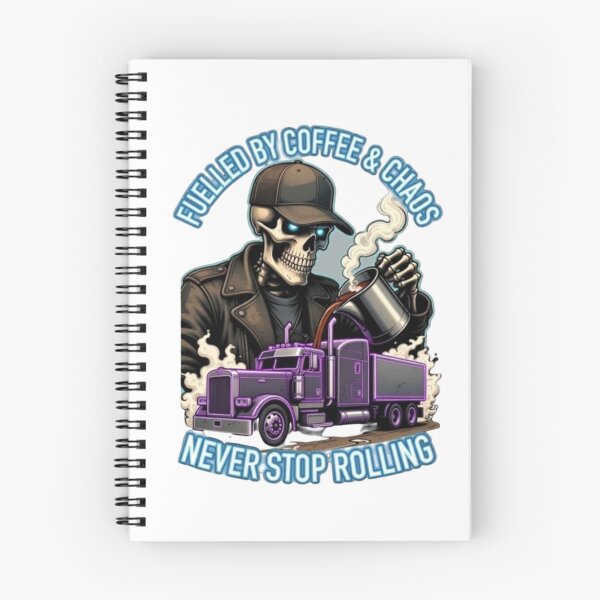 Item preview, „Fuelled by Coffee & Chaos – Never Stop Rolling“ designed and sold by NoriudaR.