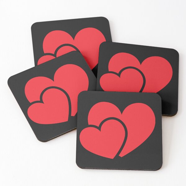 Item preview, Double Red Hearts Art Minimalist Love Design designed and sold by SolutionsArt.
