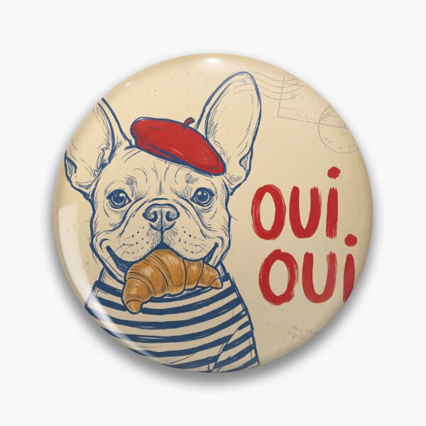 Item preview, Oui Oui Croissant Dog (frensh bulldog) designed and sold by shellle in the ocean.