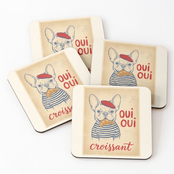 Item preview, Oui Oui Croissant Dog (frensh bulldog) designed and sold by shellle in the ocean.