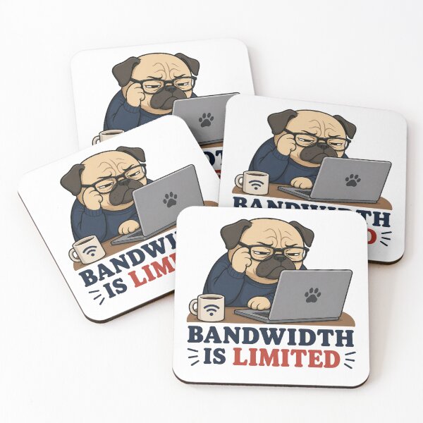 Item preview, Funny Bandwidth Is Limited Pug Office Sticker designed and sold by Gentlestate.