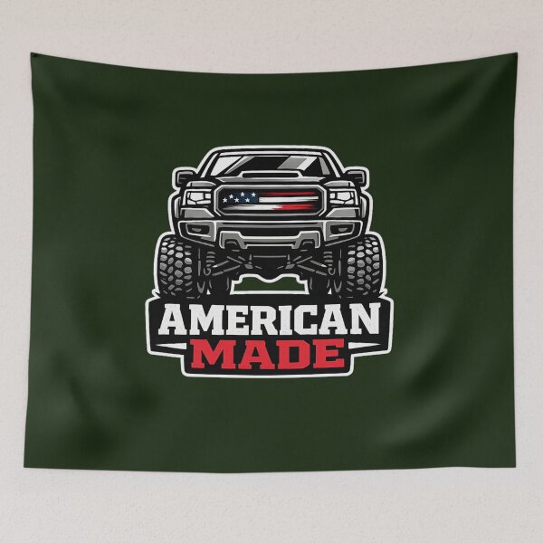 Item preview, American Made Truck USA, Patriotic Pickup Design, Off Road 4x4, USA Pride, Red White Blue Truck Graphic designed and sold by VibeOffline Studio.