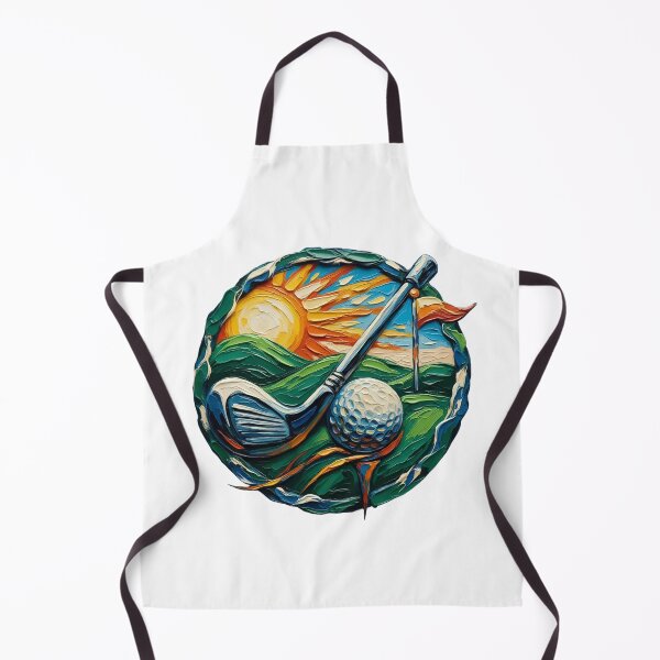 Item preview, National Golf Day Golf Ball and Club Colorful Acrylic Pour Palette Knife Art designed and sold by GymTanLaundry.
