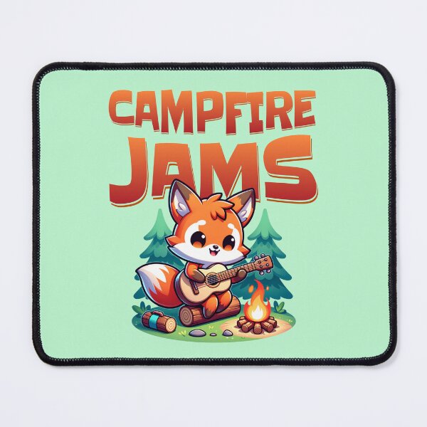 Item preview, Campfire Jams Fox – Cute Guitar Playing Forest Camper Design designed and sold by Sachie's Studio.