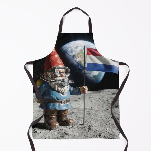 Item preview, Lunar Gnome Plants the Flag of the Netherlands designed and sold by Tridentulus.