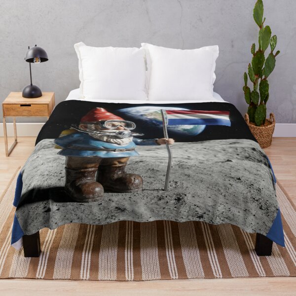Item preview, Lunar Gnome Plants the Flag of the Netherlands designed and sold by Tridentulus.