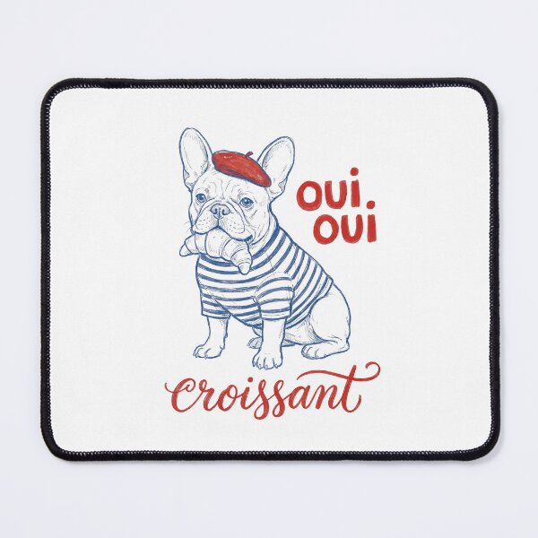 Item preview, Oui Oui Croissant Dog (frensh bulldog) designed and sold by shellle in the ocean.