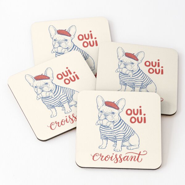 Item preview, Oui Oui Croissant Dog (frensh bulldog) designed and sold by shellle in the ocean.