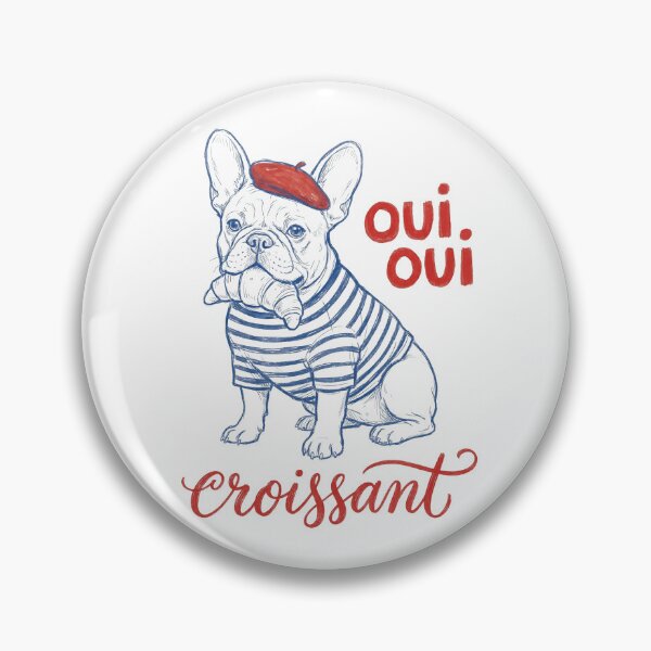 Item preview, Oui Oui Croissant Dog (frensh bulldog) designed and sold by shellle in the ocean.