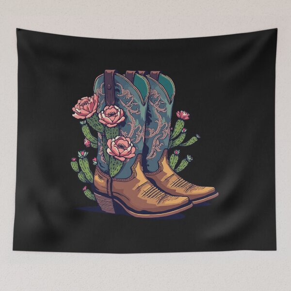 Item preview, Distressed Boots Cactus Bloom designed and sold by Zakrytos ★★★★★.