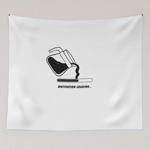 Item preview, Motivation Loading Coffee Pouring Art designed and sold by VibeoCanvasShop.