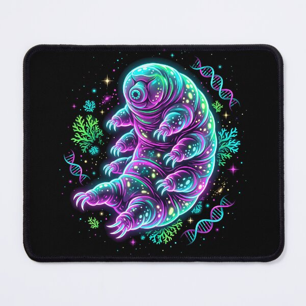 Item preview, Neon Cosmic Tardigrade | Glowing Space Water Bear Biology Art designed and sold by PiotrT.