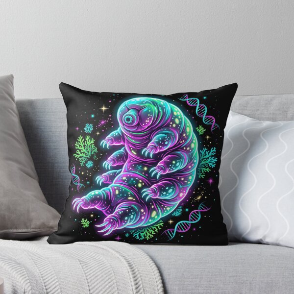 Item preview, Neon Cosmic Tardigrade | Glowing Space Water Bear Biology Art designed and sold by PiotrT.