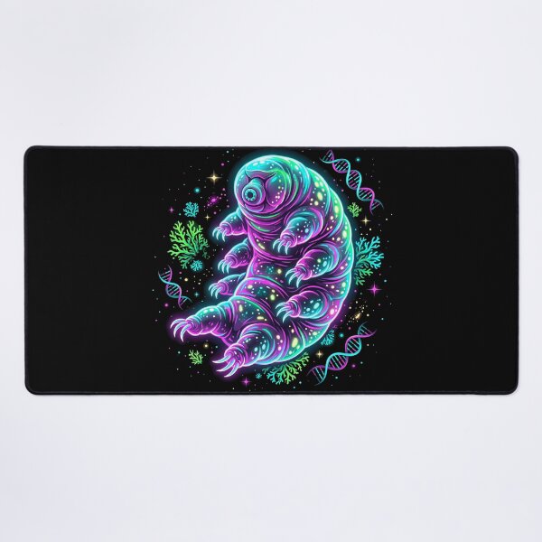 Item preview, Neon Cosmic Tardigrade | Glowing Space Water Bear Biology Art designed and sold by PiotrT.