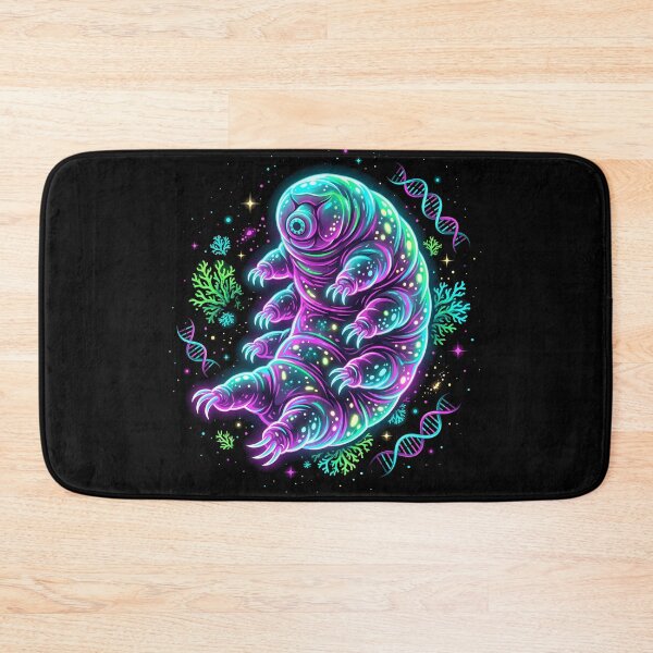 Item preview, Neon Cosmic Tardigrade | Glowing Space Water Bear Biology Art designed and sold by PiotrT.