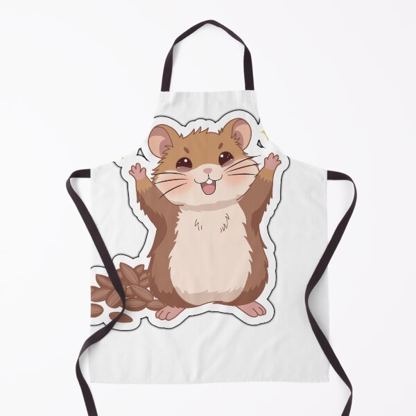 Item preview, Cute Happy Hamster Sticker – Kawaii Hamster with Seeds designed and sold by pn_terest.