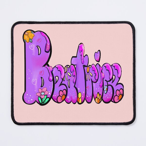 Item preview, Beatrice Name - purple Floral Bubble Letter Aesthetic Retro Boho personalized Design designed and sold by Artonmytee.
