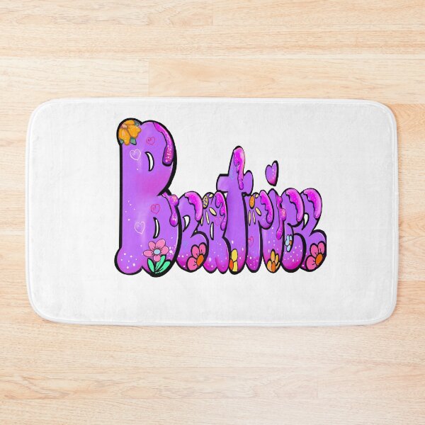 Item preview, Beatrice Name - purple Floral Bubble Letter Aesthetic Retro Boho personalized Design designed and sold by Artonmytee.