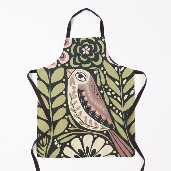 Item preview, Folk Bird Wall Art | Soft Botanical Bird Print with Floral Details designed and sold by Filora Atelier | Bird Art.