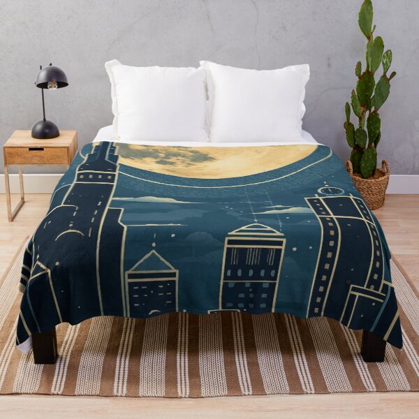 Item preview, Moonrise Over the City designed and sold by AbstractAnom.