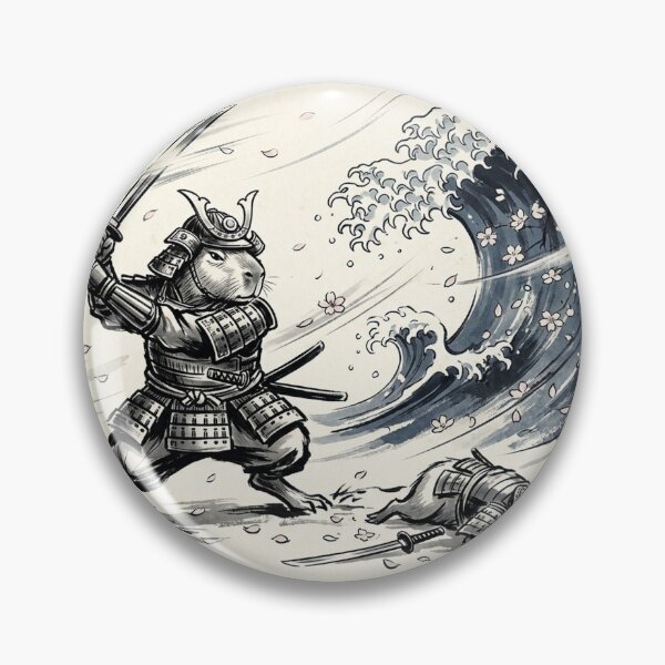 Item preview, Samurai Capybara: The Great Wave Battle designed and sold by FatalMiaoooo.