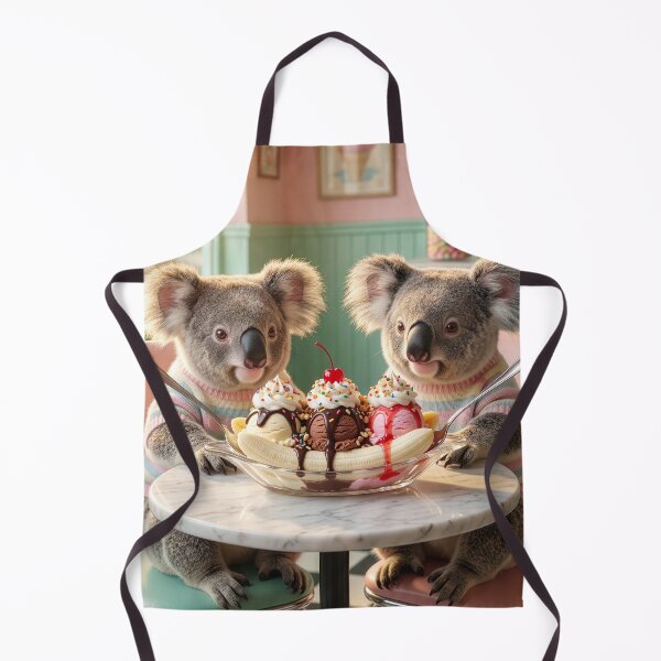 Item preview, Adorable Koalas Share a Banana Split designed and sold by Tridentulus.