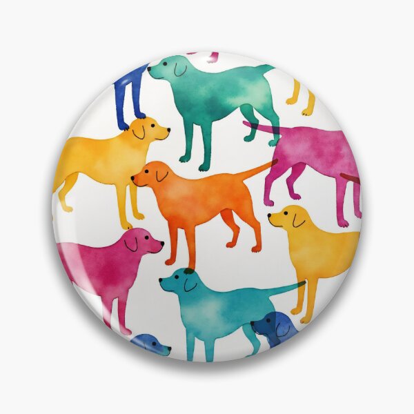 Item preview, Colorful, cheerful Labrador pattern designed and sold by 3ling_Design.