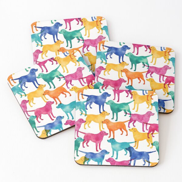 Item preview, Colorful, cheerful Labrador pattern designed and sold by 3ling_Design.