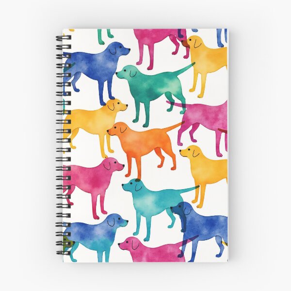 Artikelvorschau, Buntes, fröhliches Labrador Muster entworfen und verkauft von 3ling_Design.