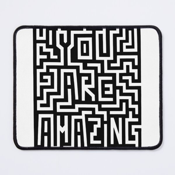 Item preview, Maze Typography “You Are Amazing” Design designed and sold by LineArtNordic.