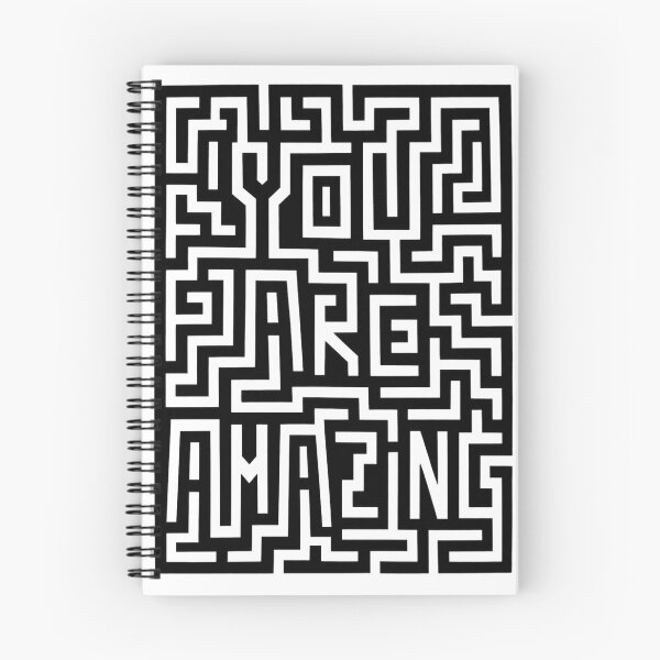Item preview, Maze Typography “You Are Amazing” Design designed and sold by LineArtNordic.