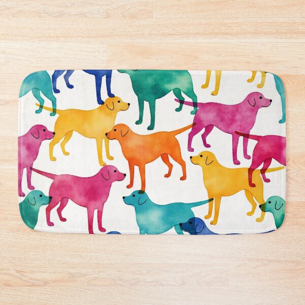 Item preview, Colorful, cheerful Labrador pattern designed and sold by 3ling_Design.