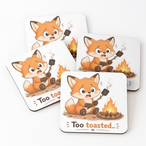 Item preview, Cute Fox Burned Marshmallow Campfire Fail Moment designed and sold by Sadia  Jannat.