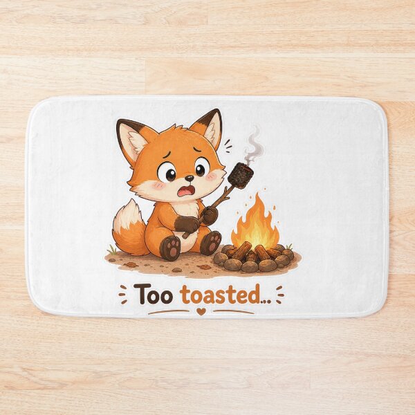 Item preview, Cute Fox Burned Marshmallow Campfire Fail Moment designed and sold by Sadia  Jannat.