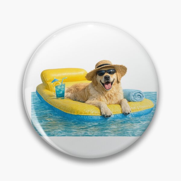 Item preview, Funny Summer Dog Sticker designed and sold by kissing Pets.