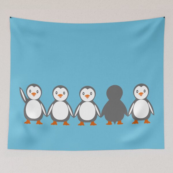 Item preview, Cute Penguin Friends in a Row designed and sold by Laanas55.