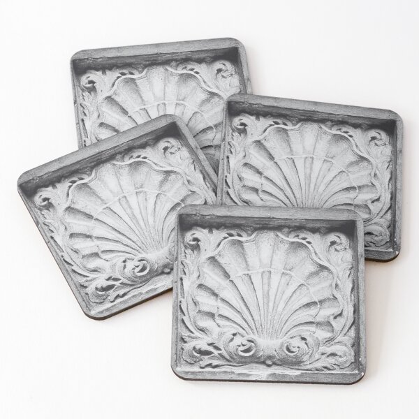 Item preview, Gothic Seashell Ornament - Vintage Architectural Stone Relief designed and sold by Kapsula2023.