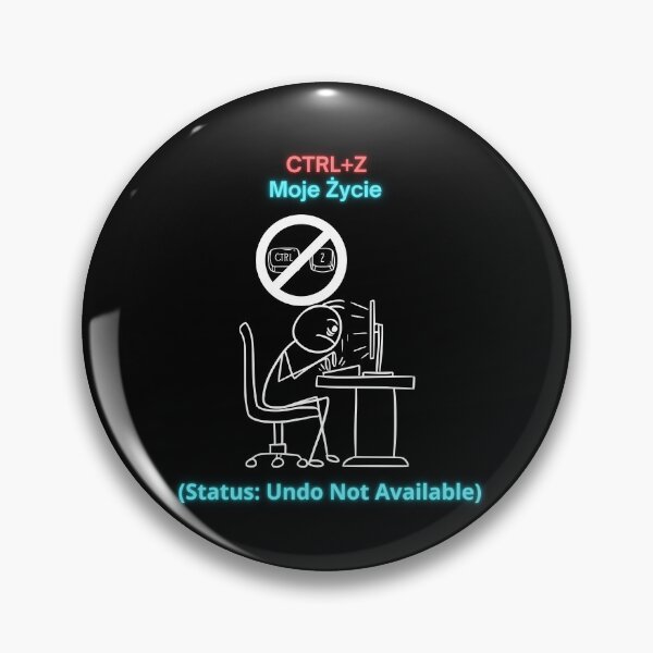 Item preview, Black CTRL+Z Moje Życie - Funny Polinglish Office Humor Polish Gift designed and sold by VibePolinglish.