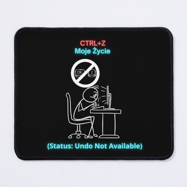 Item preview, Black CTRL+Z Moje Życie - Funny Polinglish Office Humor Polish Gift designed and sold by VibePolinglish.