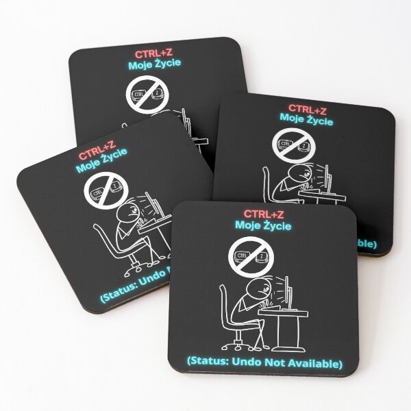 Item preview, Black CTRL+Z Moje Życie - Funny Polinglish Office Humor Polish Gift designed and sold by VibePolinglish.