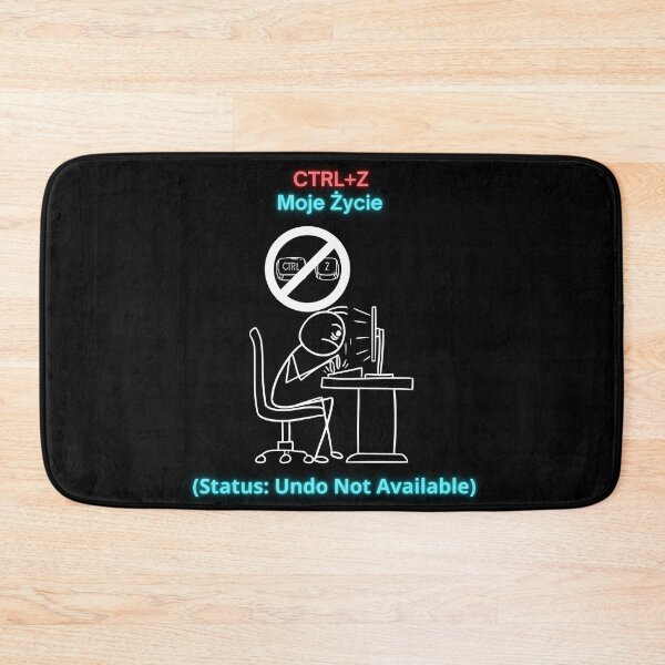 Item preview, Black CTRL+Z Moje Życie - Funny Polinglish Office Humor Polish Gift designed and sold by VibePolinglish.
