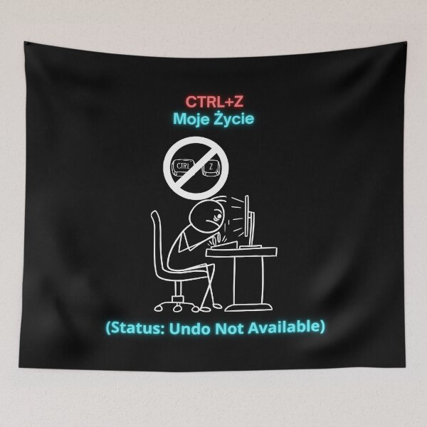 Item preview, Black CTRL+Z Moje Życie - Funny Polinglish Office Humor Polish Gift designed and sold by VibePolinglish.