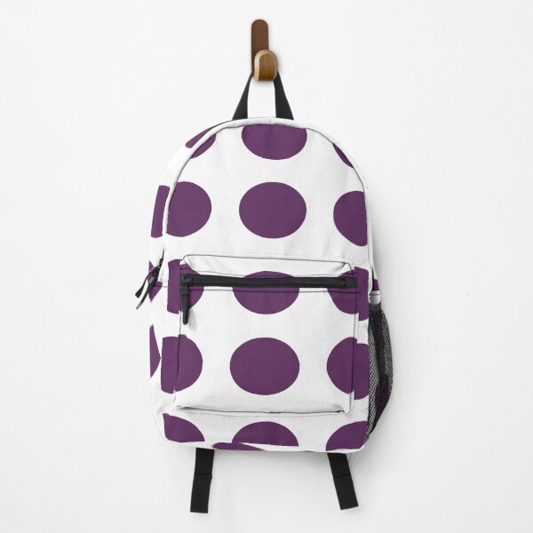 Item preview, Large AUBERGINE PURPLE and WHITE Symmetrical  POLKA DOTS  designed and sold by RachelMacht.