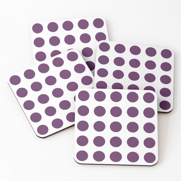 Item preview, Large AUBERGINE PURPLE and WHITE Symmetrical  POLKA DOTS  designed and sold by RachelMacht.