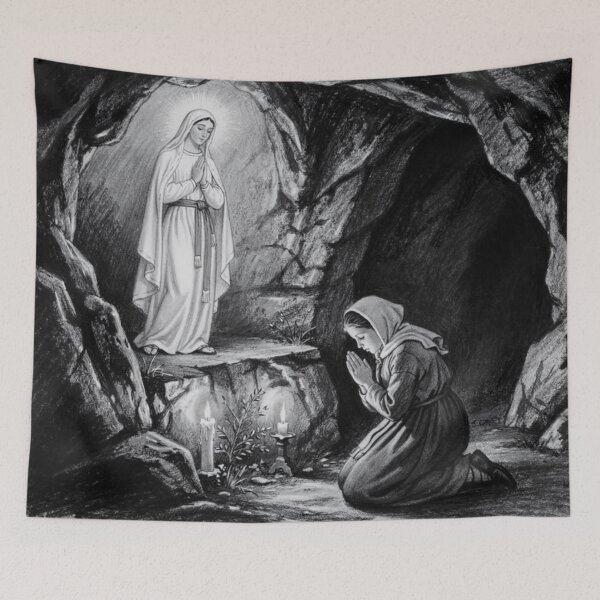 Item preview, Bernadette and the Virgin Mary (Lourdes) designed and sold by jefboutique6150.