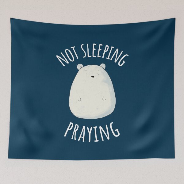 Item preview, Not Sleeping Praying – Funny Christian Bear designed and sold by Original Christians.