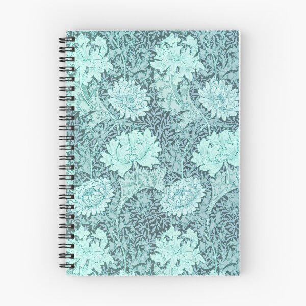 Item preview, Aqua Chrysanthemum Damask William Morris designed and sold by Glimmersmith.