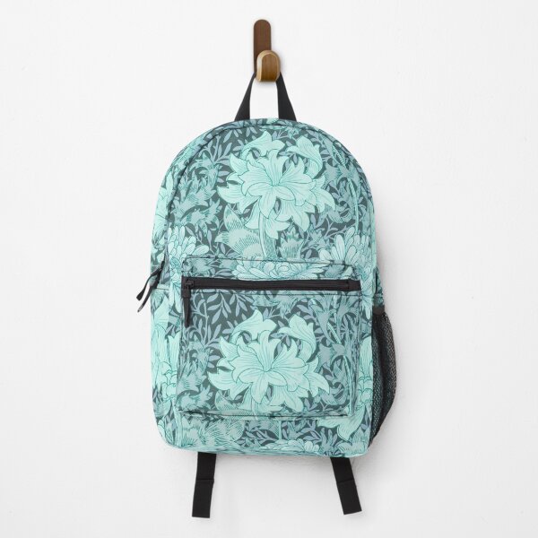 Item preview, Aqua Chrysanthemum Damask William Morris designed and sold by Glimmersmith.